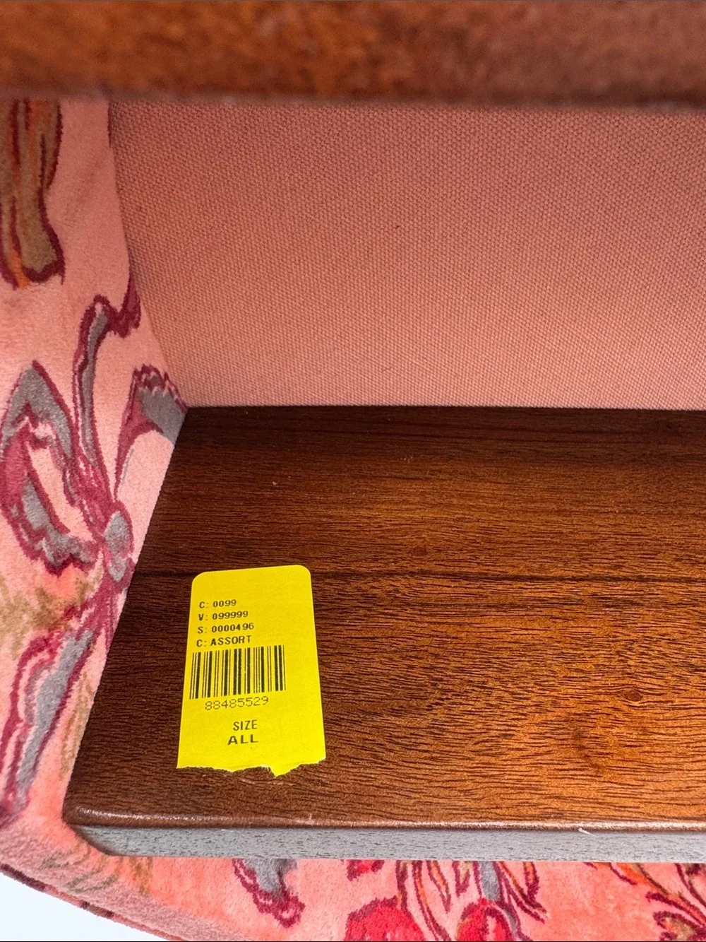 Urban Outfitters Jane Round Velvet Upholstered Wall Shelf